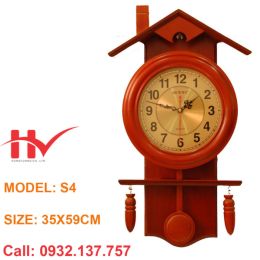 Đồng Hồ Treo Tường Gỗ Quả Lắc Ngôi Nhà Đồng Hồ Treo Tường Gỗ Quả Lắc Ngôi Nhà