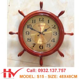 Đồng Hồ Treo Tường Gỗ Tay Lái Tàu Đồng Hồ Treo Tường Gỗ Tay Lái Tàu