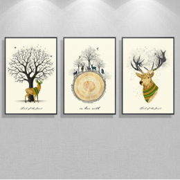 TRANH CON VẬT CV28 3 TẤM